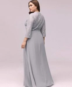 Ever-Pretty US Plus Size High Neck Long Lace Formal Evening Dress SHOP BY OCCASION