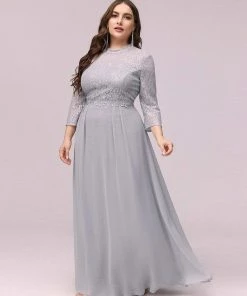 Ever-Pretty US Plus Size High Neck Long Lace Formal Evening Dress SHOP BY OCCASION