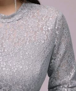 Ever-Pretty US Plus Size High Neck Long Lace Formal Evening Dress SHOP BY OCCASION