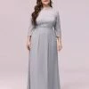 Ever-Pretty US Plus Size High Neck Long Lace Formal Evening Dress SHOP BY OCCASION