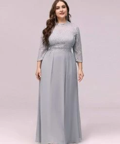 Ever-Pretty US Plus Size High Neck Long Lace Formal Evening Dress SHOP BY OCCASION