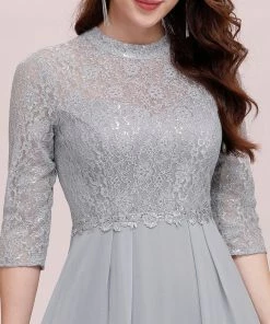 Ever-Pretty US Women's Fashion Lace Bodice Chiffon Evening Dress SHOP BY OCCASION