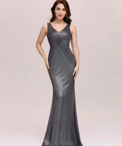 Ever-Pretty US SHOP BY OCCASION Stylish V Neck Sleeveless Long Fishtail Evening Dress For Party