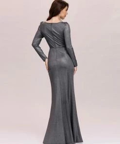 Ever-Pretty US SHOP BY OCCASION Adorable V Neck Bodycon Evening Dress With Long Sleeves