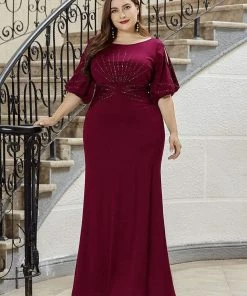 Ever-Pretty US Simple Plus Size Bodycon Maxi Mermaid Formal Evening Dress SHOP BY OCCASION