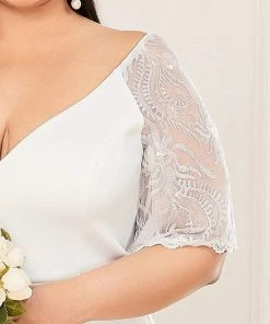 Ever-Pretty US SHOP BY OCCASION Sexy V Neck Maxi Bodycon Party Dress With Flare Sleeves