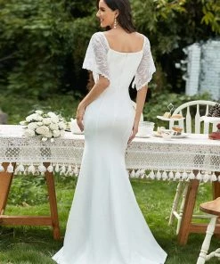 Ever-Pretty US SHOP BY OCCASION Sexy V Neck Maxi Bodycon Party Dress With Flare Sleeves