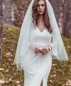 Ever-Pretty US Sexy Maxi Mermaid Lace Elopement Wedding Dress With High Split SHOP BY STYLE