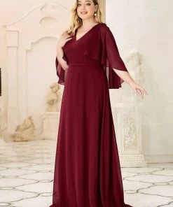 Ever-Pretty US Women's Plus Size Long Formal Bridesmaid Dress With Wraps SHOP BY OCCASION