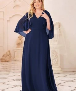 Ever-Pretty US Women's Plus Size Long Formal Bridesmaid Dress With Wraps SHOP BY OCCASION