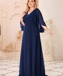 Ever-Pretty US Women's Plus Size Long Formal Bridesmaid Dress With Wraps SHOP BY OCCASION