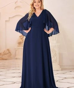 Ever-Pretty US Women's Plus Size Long Formal Bridesmaid Dress With Wraps SHOP BY OCCASION