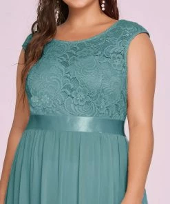 Ever-Pretty US Custom Size Classic Round Neck V Back Lace Bridesmaid Dress