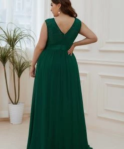 Ever-Pretty US Custom Size Classic Round Neck V Back Lace Bridesmaid Dress
