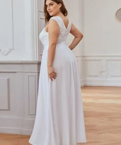 Ever-Pretty US Custom Size Classic Round Neck V Back Lace Bridesmaid Dress