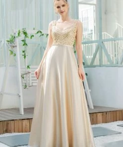 Ever-Pretty US Women's A-Line Sequins Beaded Satin Prom Dress SHOP BY OCCASION