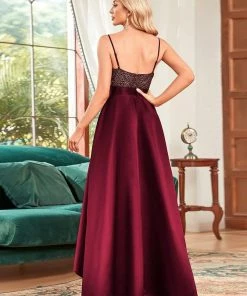 Ever-Pretty US SHOP BY OCCASION Sparkly Bodice High Low Prom Dresses For Women