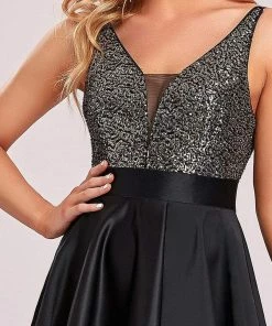 Ever-Pretty US SHOP BY OCCASION Sparkly Bodice High Low Prom Dresses For Women
