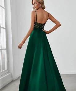 Ever-Pretty US Summer Dresses 2022 Custom Size Sparkly Bodice High Low Prom Dresses For Women