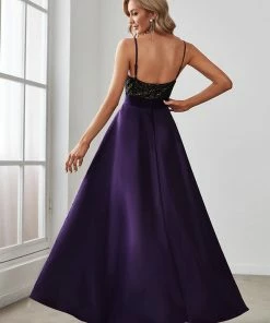 Ever-Pretty US SHOP BY OCCASION Sparkly Bodice High Low Prom Dresses For Women