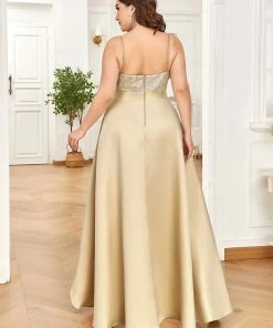 Ever-Pretty US Summer Dresses 2022 Custom Size Sparkly Bodice High Low Prom Dresses For Women