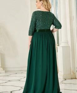 Ever-Pretty US SHOP BY OCCASION Women's Long Tulle & Sequin Evening Dresses For Mother Of The Bride