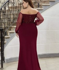 Ever-Pretty US Plus Size Long Tulle Sleeve Formal Evening Dresses SHOP BY OCCASION