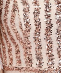 Ever-Pretty US Fashion Off The Shoulder Sequin Evening Gowns With Tulle Sleeve