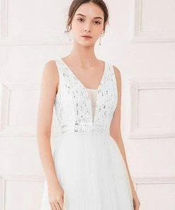 Ever-Pretty US SHOP BY OCCASION Women's Fashion A-Line Tulle Bridesmaid Dress With Sequin