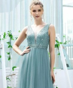 Ever-Pretty US SHOP BY OCCASION Women's Fashion A-Line Tulle Bridesmaid Dress With Sequin