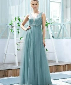 Ever-Pretty US SHOP BY OCCASION Women's Fashion A-Line Tulle Bridesmaid Dress With Sequin