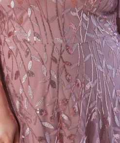 Ever-Pretty US Ruffle Dresses Custom Size V Neck Ruffle Sleeves Sequin Maxi Evening Dress