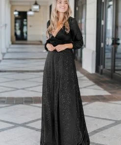 Ever-Pretty US Women's Sexy Long Sleeve V-Neck Shiny Evening Dress SHOP BY OCCASION