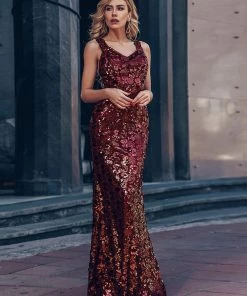 Ever-Pretty US Sexy Off The Shoulder Mermaid Sequin Evening Gowns For Women SHOP BY OCCASION