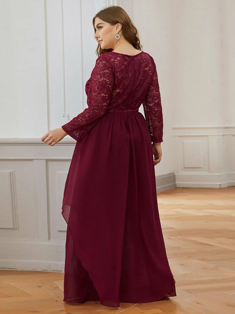 Ever-Pretty US SHOP BY OCCASION Plus Size Classic Long Sleeve Floral Lace Formal Bridesmaid Dress 2 Ever-Pretty US SHOP BY OCCASION Plus Size Classic Long Sleeve Floral Lace Formal Bridesmaid Dress