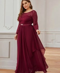 Ever-Pretty US SHOP BY OCCASION Plus Size Classic Long Sleeve Floral Lace Formal Bridesmaid Dress 38 Ever-Pretty US SHOP BY OCCASION Plus Size Classic Long Sleeve Floral Lace Formal Bridesmaid Dress