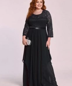 Ever-Pretty US Classic Floral Lace Bridesmaid Dress With Long Sleeve SHOP BY OCCASION