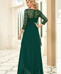 Ever-Pretty US Classic Floral Lace Bridesmaid Dress With Long Sleeve SHOP BY OCCASION