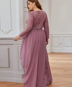 Ever-Pretty US Classic Floral Lace Bridesmaid Dress With Long Sleeve SHOP BY OCCASION