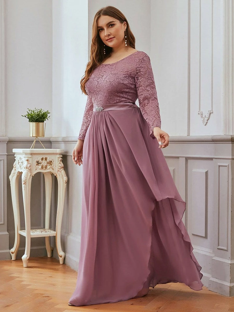 Ever-Pretty US SHOP BY OCCASION Plus Size Classic Long Sleeve Floral Lace Formal Bridesmaid Dress 30 Ever-Pretty US SHOP BY OCCASION Plus Size Classic Long Sleeve Floral Lace Formal Bridesmaid Dress