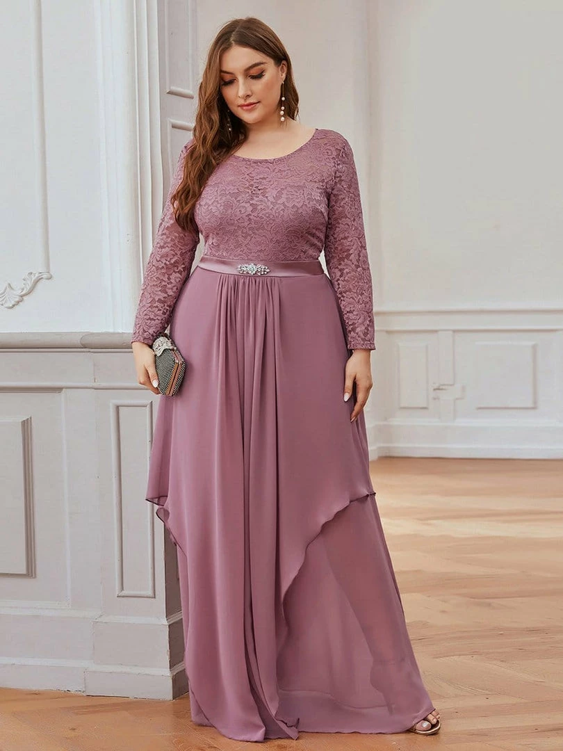 Ever-Pretty US SHOP BY OCCASION Plus Size Classic Long Sleeve Floral Lace Formal Bridesmaid Dress 26 Ever-Pretty US SHOP BY OCCASION Plus Size Classic Long Sleeve Floral Lace Formal Bridesmaid Dress