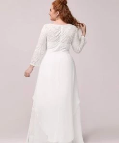 Ever-Pretty US SHOP BY OCCASION Plus Size Classic Long Sleeve Floral Lace Formal Bridesmaid Dress 66 Ever-Pretty US SHOP BY OCCASION Plus Size Classic Long Sleeve Floral Lace Formal Bridesmaid Dress