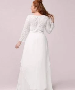 Ever-Pretty US Classic Floral Lace Bridesmaid Dress With Long Sleeve SHOP BY OCCASION