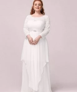 Ever-Pretty US Classic Floral Lace Bridesmaid Dress With Long Sleeve SHOP BY OCCASION