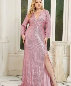 Ever-Pretty US Plus Size Sexy Deep V-Neck Sequin Bodice Formal Evening Gowns SHOP BY OCCASION