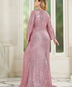 Ever-Pretty US Plus Size Sexy Deep V-Neck Sequin Bodice Formal Evening Gowns SHOP BY OCCASION