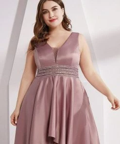 Ever-Pretty US Plus Size Double V-Neck Sleeveless High Low Cocktail Formal Dresses SHOP BY OCCASION 11 Ever-Pretty US Plus Size Double V-Neck Sleeveless High Low Cocktail Formal Dresses SHOP BY OCCASION