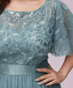 Ever-Pretty US Plus Size Sequin Bodice Long Formal Evening Dresses SHOP BY OCCASION