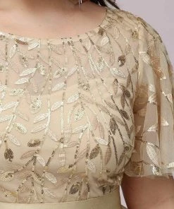 Ever-Pretty US Plus Size Sequin Bodice Long Formal Evening Dresses SHOP BY OCCASION