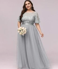 Ever-Pretty US Plus Size Sequin Bodice Long Formal Evening Dresses SHOP BY OCCASION